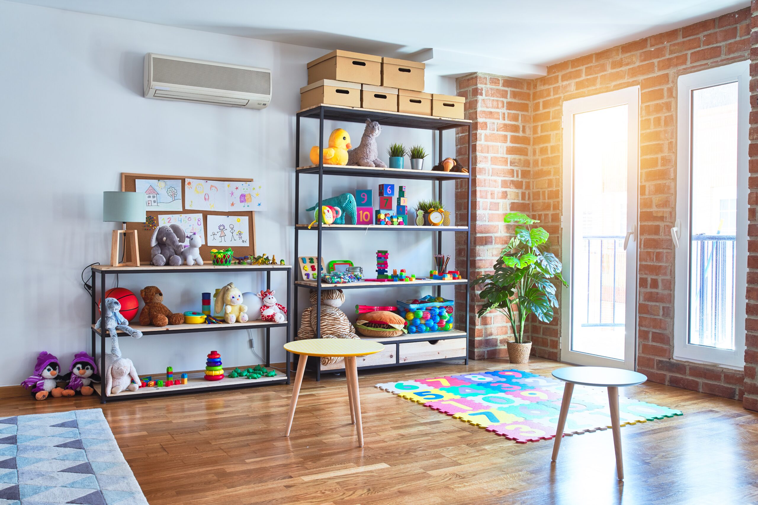 A colorful sensory gym with educational toys