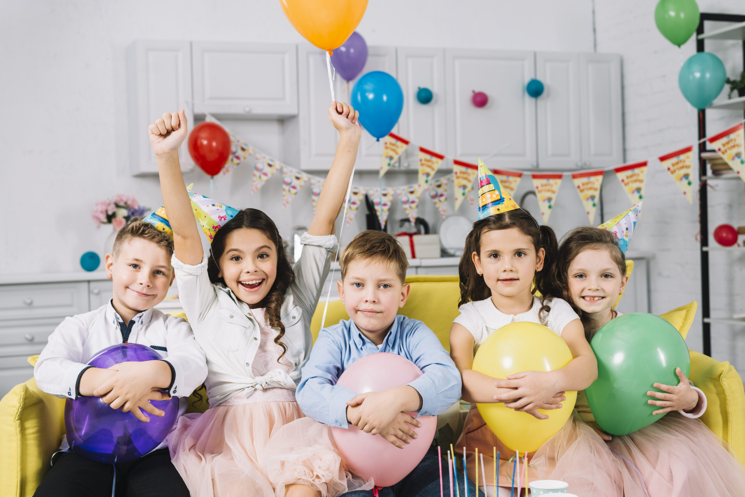 Children celebrating at a local event