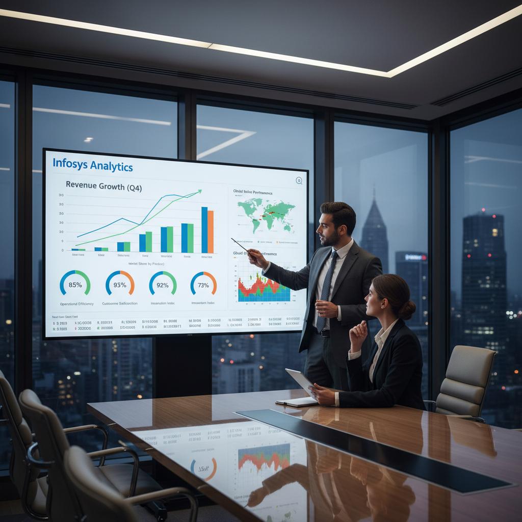 Digital transformation journeys A sleek analytics dashboard displaying real-time data insights and performance metrics.