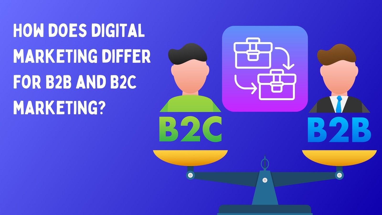 How does digital marketing differ for B2B and B2C marketing?